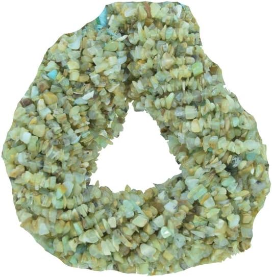 ShreeCrystalsBeads Natural Peruvian Opal Gemstone Chips Beads for Jewelry Making Free Form Shape, Opal Chips, 5 Strands Each of 34" Length