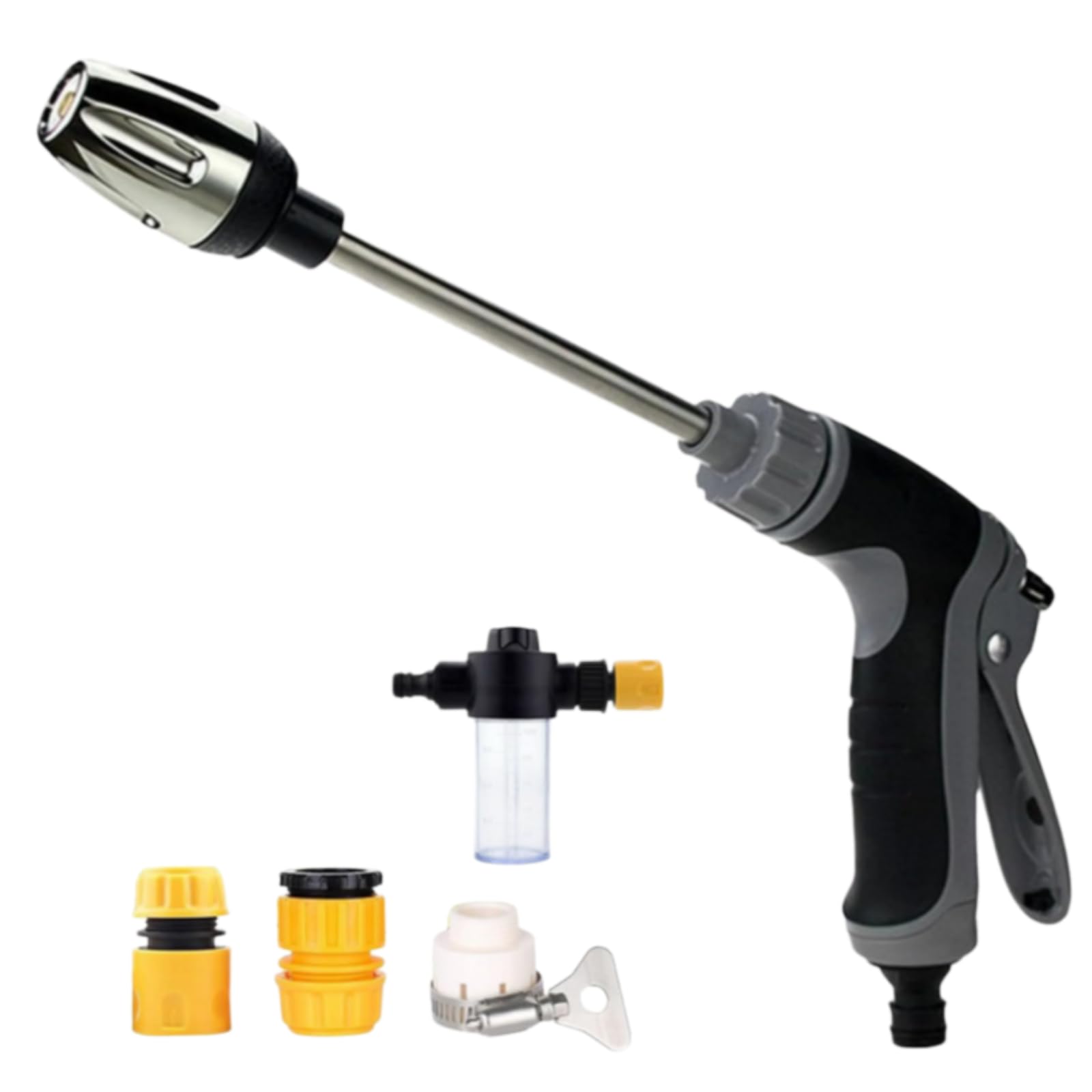 Jetterix Haute Pression Pistolet D'arrosage Avec Débit D'eau Réglable Pour Arrosage De Jardin, Lavage De Voiture (Ensemble 2)