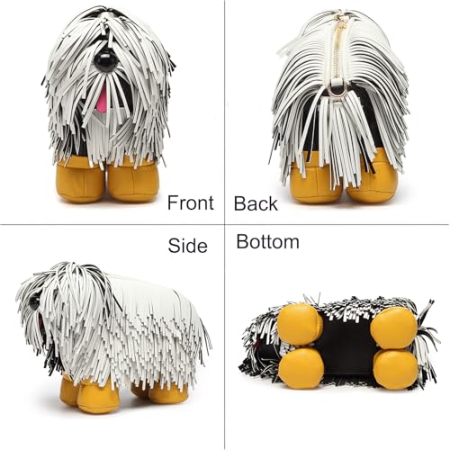 Women PU Leather Unique Novelty Crossbody Shoulder Bag Handbag Cute Dog Shaped Purse2