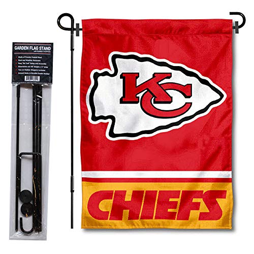 Kansas City Chiefs Garden Flag with Stand Holder