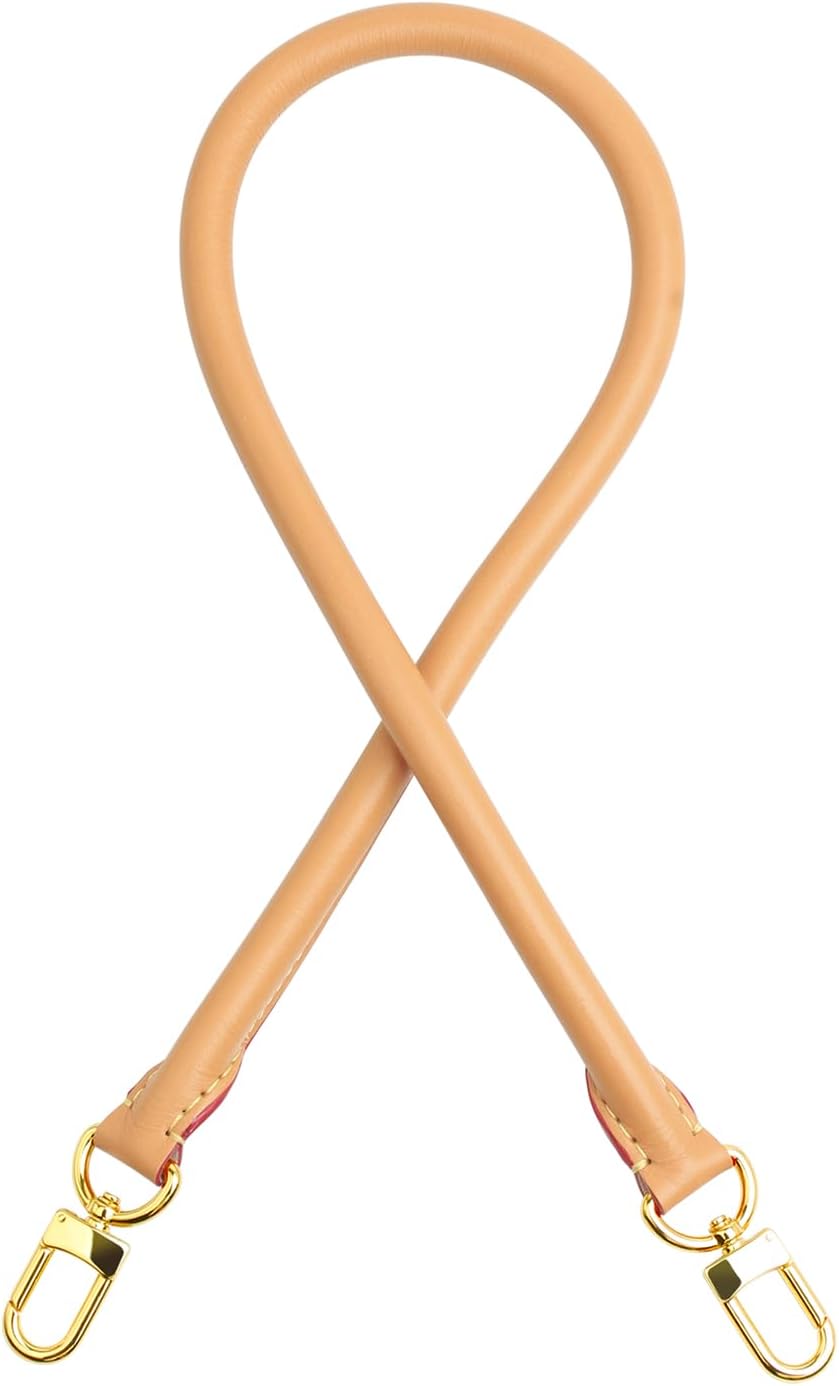 Bag Genuine Vachetta Leather Shoulder Short Strap Replacement Fit for Graceful Damier or Speedy25 30 35 Bag Brown Straps Tan(Length:27.5in-BEESWAX) - Image 4