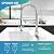GIMILI Kitchen Faucet with Pull Down Sprayer Single Handle High Pressure Brushed Nickel Kitchen Sink Faucet Commercial Double-Headed Stainless Steel Kitchen Faucets Sink with Deck Plate