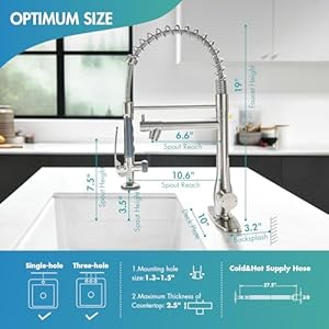 Gimilikitchenfaucetwithpulldownsprayersinglehandlehighpressurebrushednickelkitchensinkfaucetcommercialdoubleheadedstainlesssteelkitchenfaucetssinkwithdeckplate Urban Country Home Decor Gimili kitchen faucet with pull down sprayer single handle high pressure brushed nickel kitchen sink faucet commercial double headed stainless steel kitchen faucets sink with deck plate urban country home decor