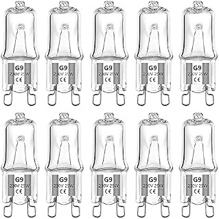G9 Halogen Bulb 230V 25W 2700K Warm White Dimmable 2 Pin Base Replacement Light Bulbs