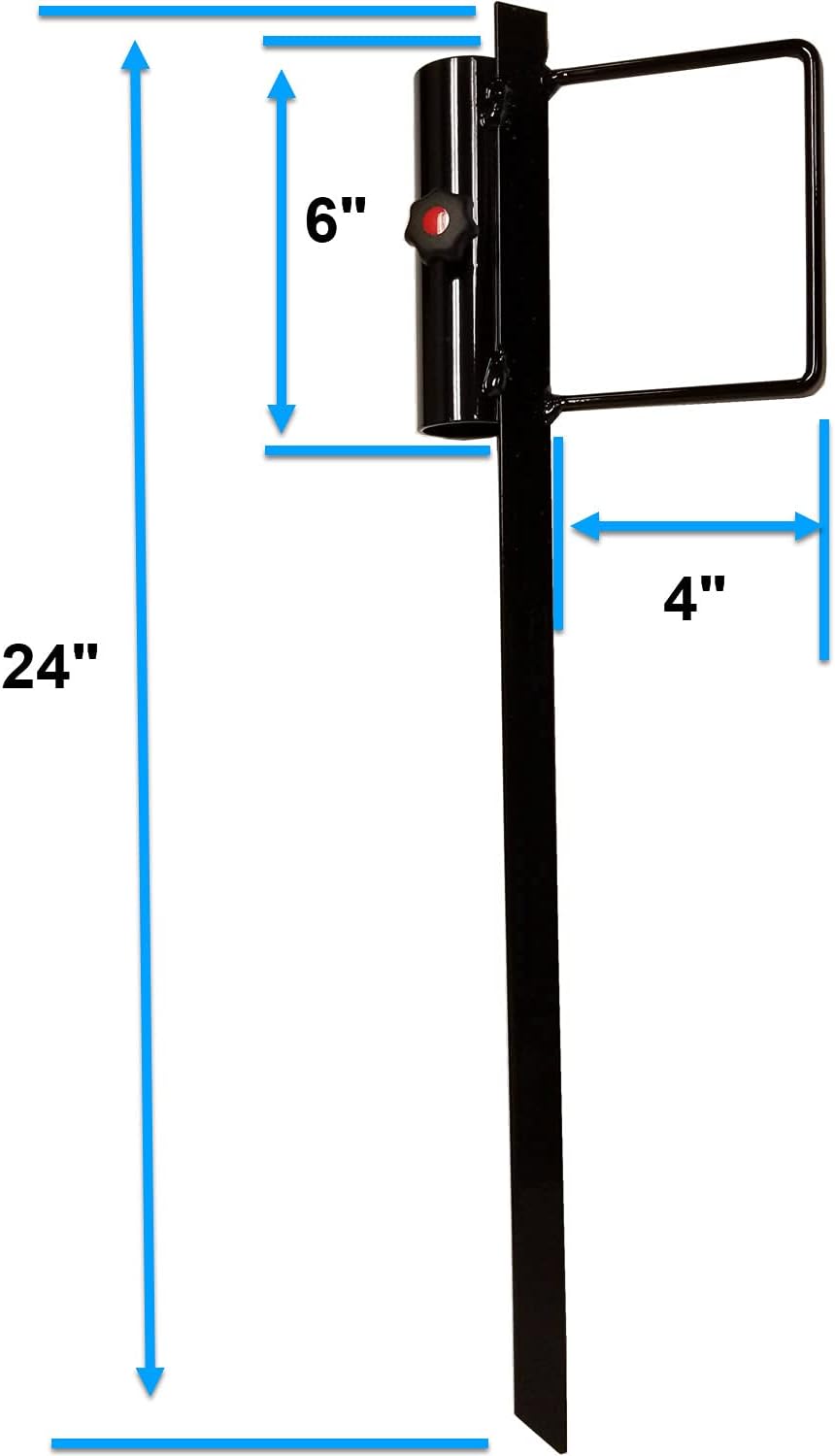 Beach Umbrella Heavy Duty Metal Ground Stake, Grass Pole Holder, Beach Umbrella Sand Anchor, Outdoor Umbrella Base, Stand Heavy Duty Metal Anchor Black
