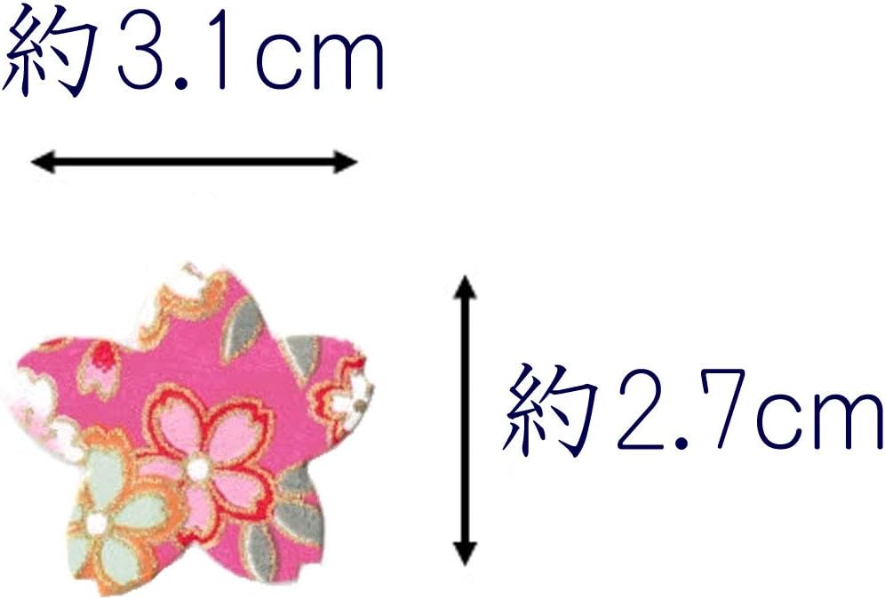 [Amazon.co.jp Exclusive] Washi Kawasumi Special Selection Hand Dyed Kyo Yuzen Chiyogami Sticker (Cherry Blossom 60 Sheets)