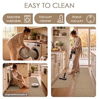 hicorfe Waffle Kitchen Runner Rugs Set of 2,Non Slip Kitchen Mats for Floor — image 7