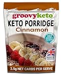 Groovy Keto Cinnamon Breakfast Porridge | 2.5g net carbs | Low Carb Porridge Alternative | Keto Friendly, Diabetic Friendly, Grain Free (280g (1 Pack))