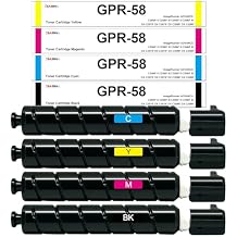 High-Yield GPR-58 GPR58 Toner Cartridge Replacement for Canon ImageRunner Advance iR-ADV C256 C256iF C356 C356iF DX C257 C257iF C357 C357iF Printer.4PK,Black Cyan Magenta Yellow