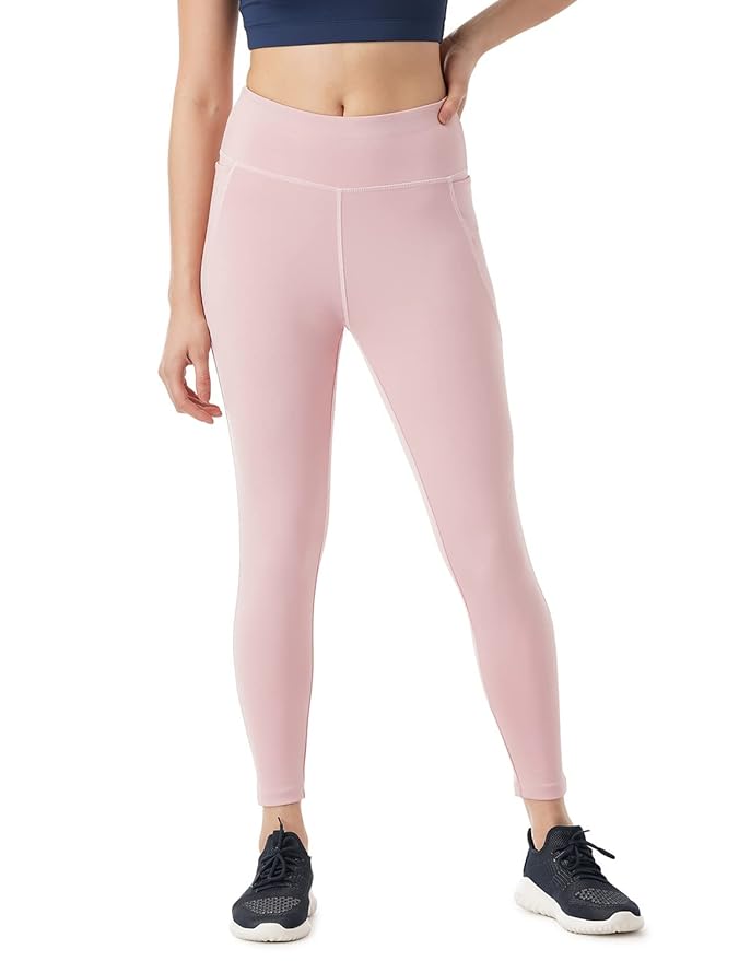 PUMPD Womens Stretchable Leggings -Two Deep Side Pockets, Ankle Length, Lightweight, Anti-Odor, Squat Proof, Dry Tech, Ultra Soft Seams at Rs. 476