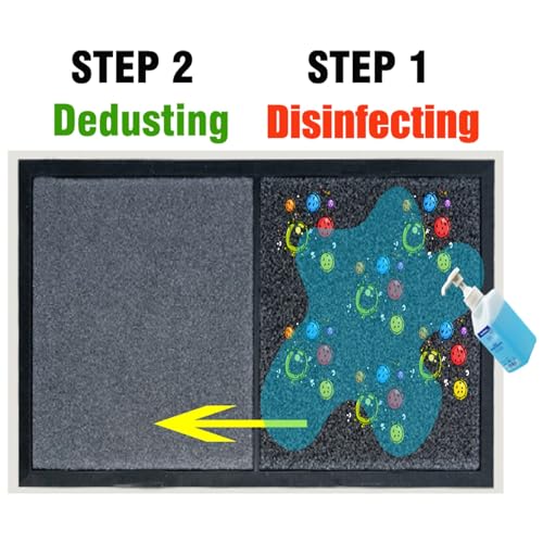 Disinfecting Sanitizing Floor Entrance Doormat, Shoe Sanitizer Entry Rug for Indoor Use (Brown,S: 17x31inch (45x80cm))