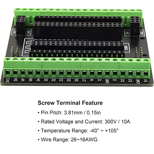 Image of 2pcs for ESP32 Super Breakout Board 3.81mm / 0.15 inch Terminal Blocks GPIO Expansion Board 3 Types Output for ESP32 Module ESP-WROOM-32 ESP32-DevKitC