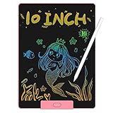 KOKODI Gifts for Girls 3 4 5 6 7 8 Year Old, 10 Inch Colorful LCD Writing Tablet Doodle Board Drawing Pad for Kids Travel Sketch Games, Toddler Learning Educational Birthday Christmas