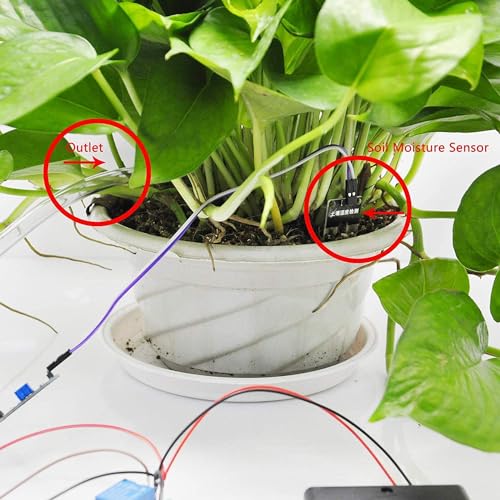 Image of Electronic Spices Combo of Soil Moisture Sensor | Water Pump for Automatic Watering System | DIY Kit Compatible with Arduino