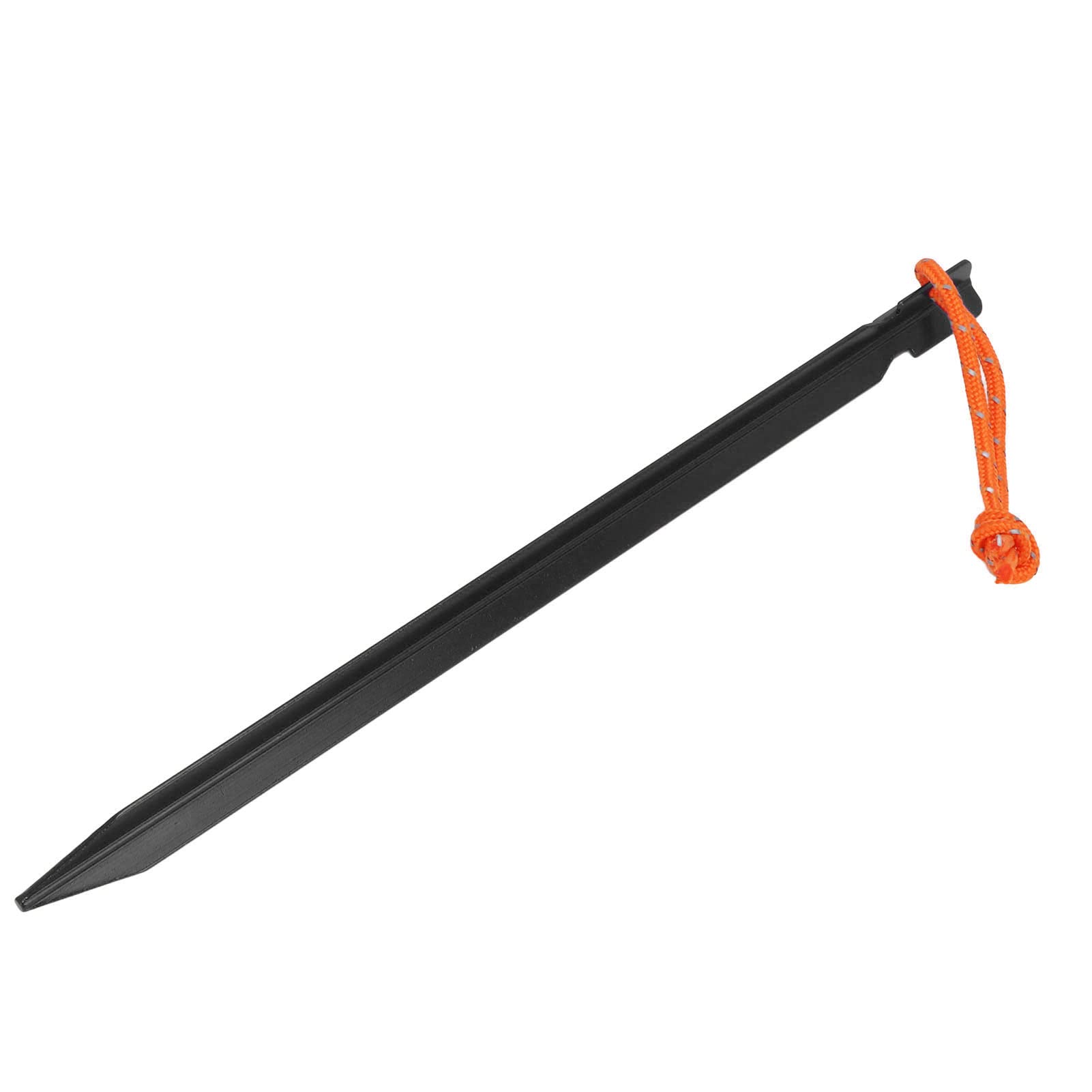 KANASI Picchetti per tenda, robusti picchetti in alluminio a forma di V da 23 cm con corde per fissare tenda e tettoia da campeggio all'aperto. (Nera)