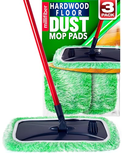 Millifiber Floor Duster Refill 15x8 Inches - Pet Heavy Duty Duster Refill Compatible with All 15x8 Mop Heads, 3-Pack (Mop is Not Included)
