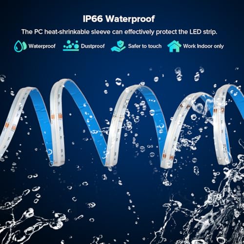 Tira LED COB RGBW IP66 16.4 pies DC24V 12 mm ancho con conector 5PIN miniatura 2