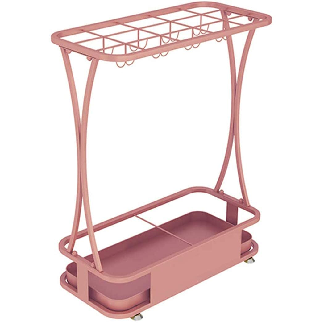 Support de parapluie en acier pour bureau avec bac d'égouttement