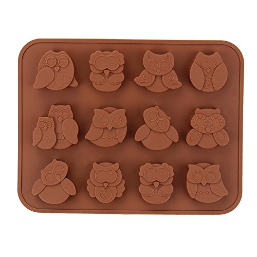 Stampo in silicone per cioccolatini (con gufi)