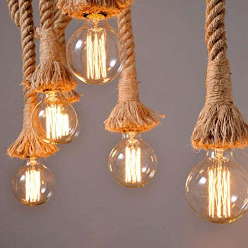 Mahganya Store Mahganya Pendant Rope Lights 6-Pack, 40W, Beige - Image 3