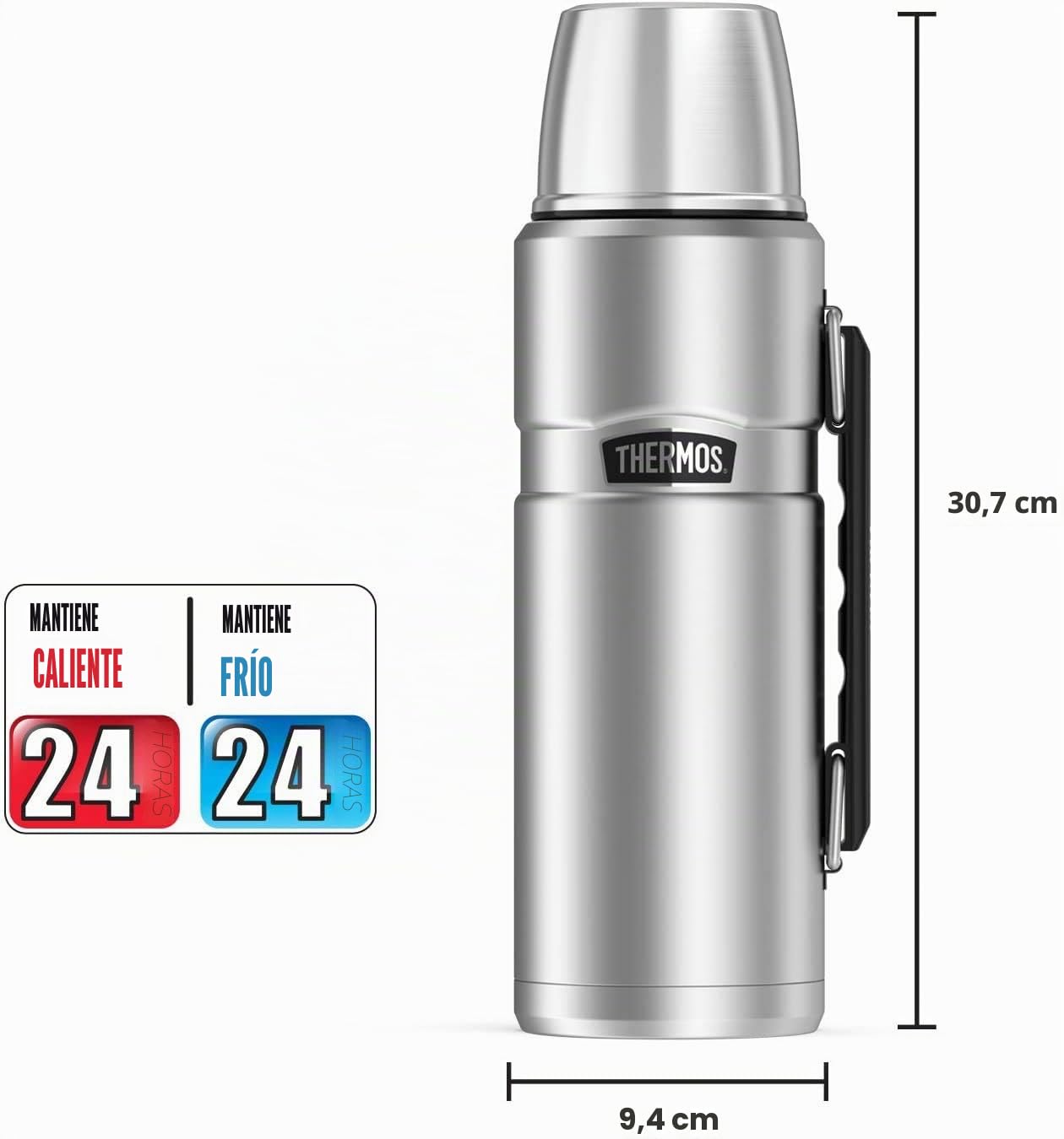 Thermos Stainless King 40 Ounce Beverage Bottle SK2010MDB4-Botella para Bebidas, 40 onzas, Mate, Acero Inoxidable, Azul Oscuro