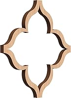 Vista 8 de 7 3/8 pulgadas de ancho x 7 3/8 pulgadas de alto x 3/8 pulgadas de alto, paneles de pared de madera con calado decorativo extra pequeño, roble rojo