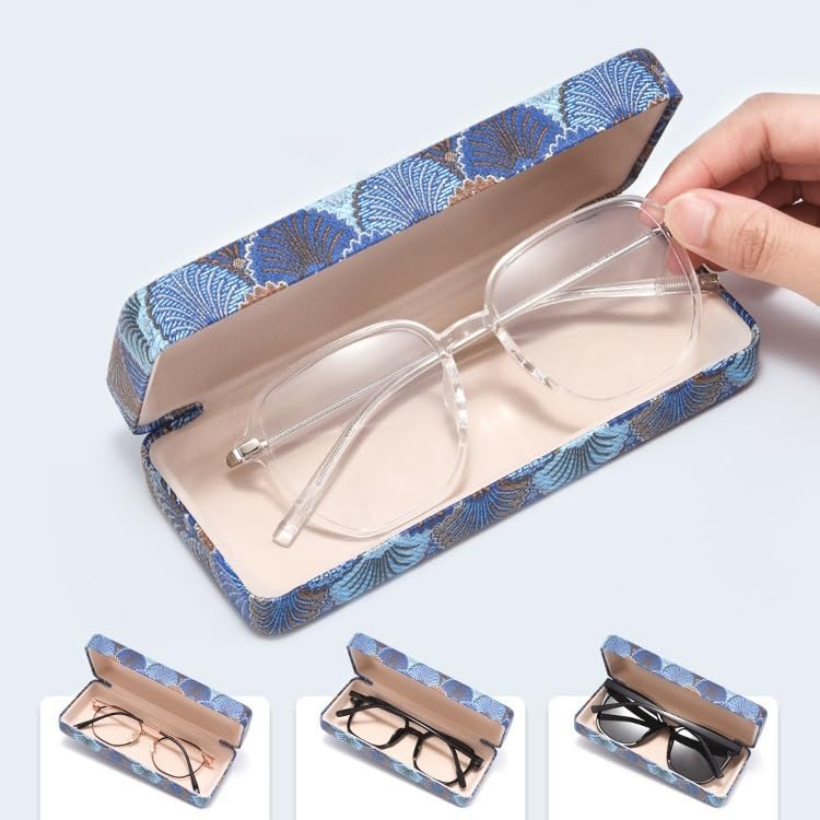 Chinesisches Brillenetui, tragbare Aufbewahrungsbox for Brillen und Sonnenbrillen mit großer Kapazität, klassisches Reisebrillenetui, geeignet for Frauen, Männer Kinder Brillenetui für Damen