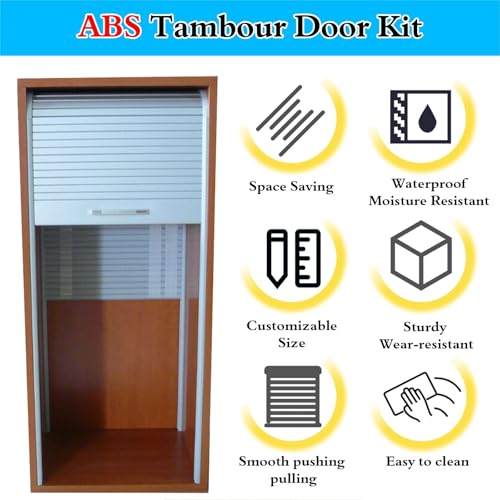Kit de riel para puerta de tambour enrollable de armarios 4