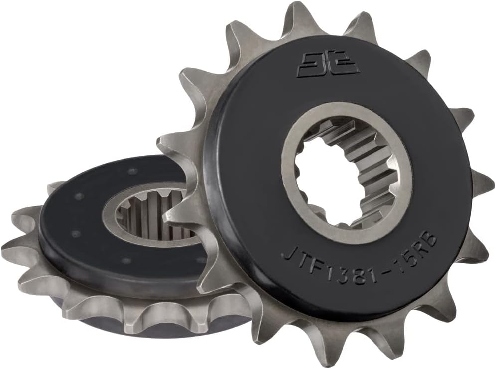 JT Sprockets JTF1381.15RB 15 Tooth Rubber Cushioned Front Countershaft Sprocket