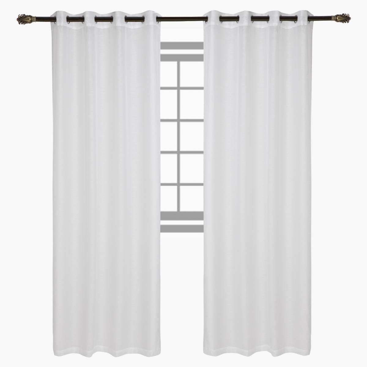 Home Box Indus - Sheer curtain pair-140x240 cms-Off White
