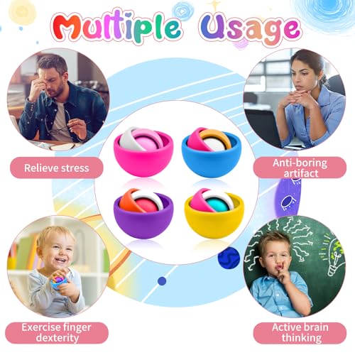 Image of Fidget Toys Kids Pack, Fidget Spinner Set, Autism Sensory Toys, Easter Basket Stuffers Party Favors, ADHD Stress Relief Finger Tools, Gift for Boys Girls Teens Birthday