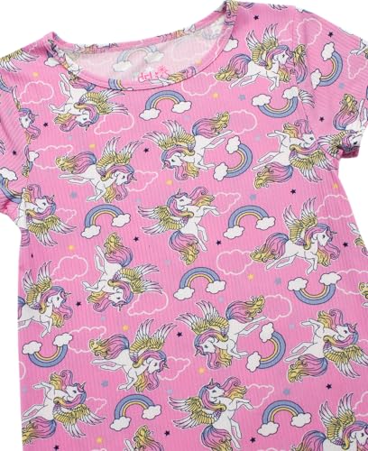 dELiA*s Girls Nightgowns - 2 Pack Short Sleeve Night Gown Sleepwear Pajama Dress for Kids with Hair Scrunchie (Sizes: 4-14)3