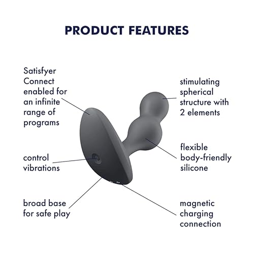 Satisfyer Deep Diver Connect App | Plug Anale Bluetooth Nero | Potente Vibratore Anale Prostatico | Controllato Dall'app E Impermeabile (IPX7) | Silicone Di Alta Qualità | Sex Toy Per Uomini E Donne - 3