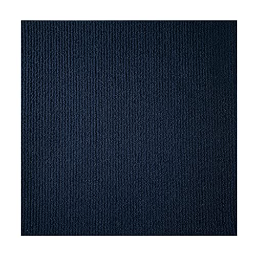 LIVING RECIPE ぴたっと吸着タイルマット ジョイントマット 抗菌防臭 洗える ずれない (30*30cm 9枚組) (ネイビーNB, 30*30cm 9枚組)