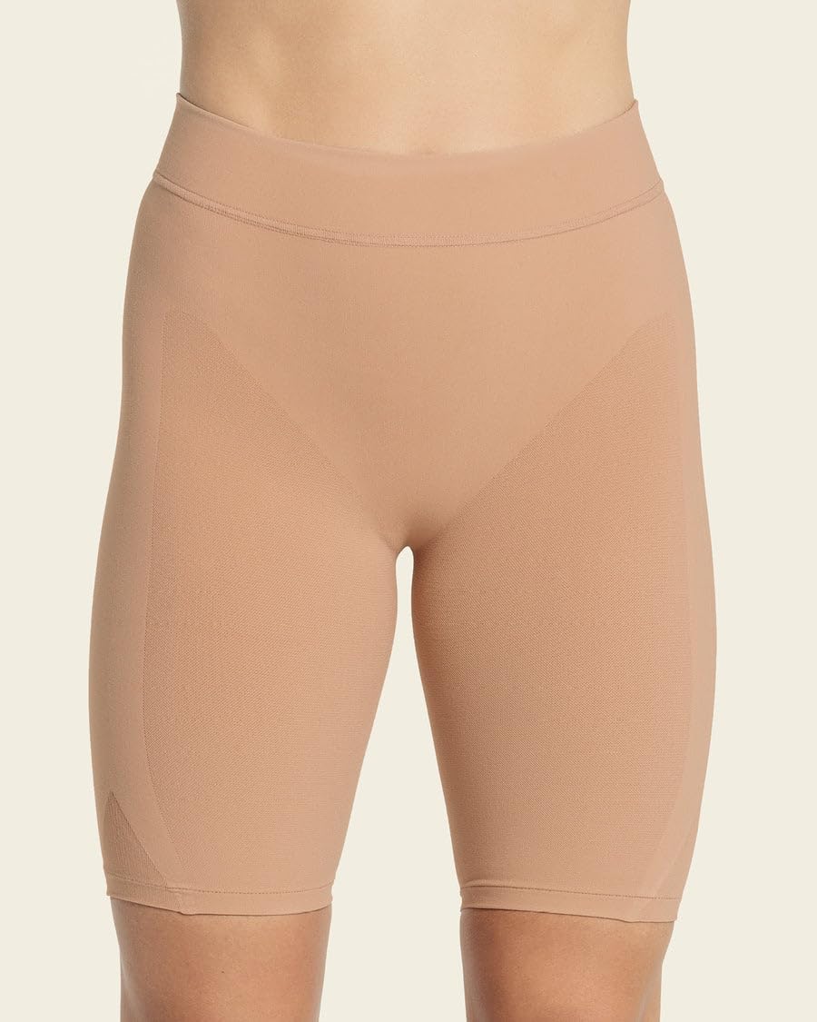 Leonisa Seamless Shapewear High-Waisted Butt Lifting Capri or Shaper Shorts Thigh Slimmer Girdle for Women Tummy Control