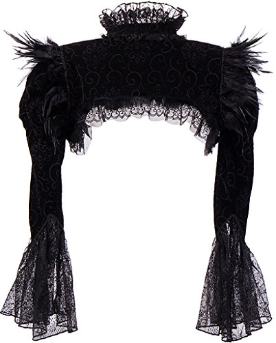 Alivila.Y Fashion Corset Womens Feather Steampunk Jacket Retro Bolero Vintage Shrug2