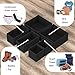 SIMPLE HOUSEWARE Foldable Drawer Organizer for Clothes/Underwear/Panty/Onesie Stocking Bin, Set of 12, Black