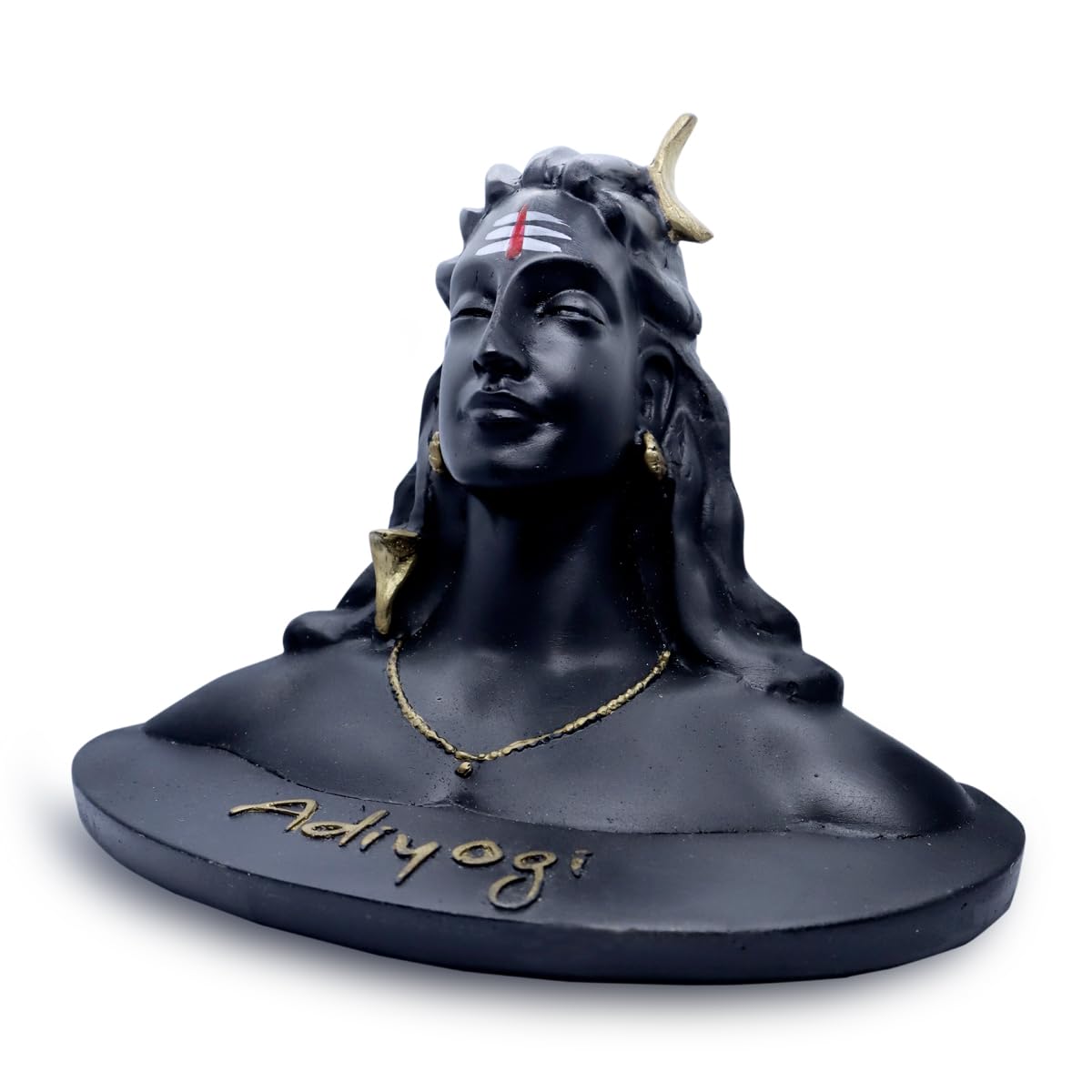 BEXCO Handcrafted Adiyogi Shiva God Idols Statue for car Dashboard Decorative Showpieces & Figurines for Living Room 10L x 10W x 10H Centimeters