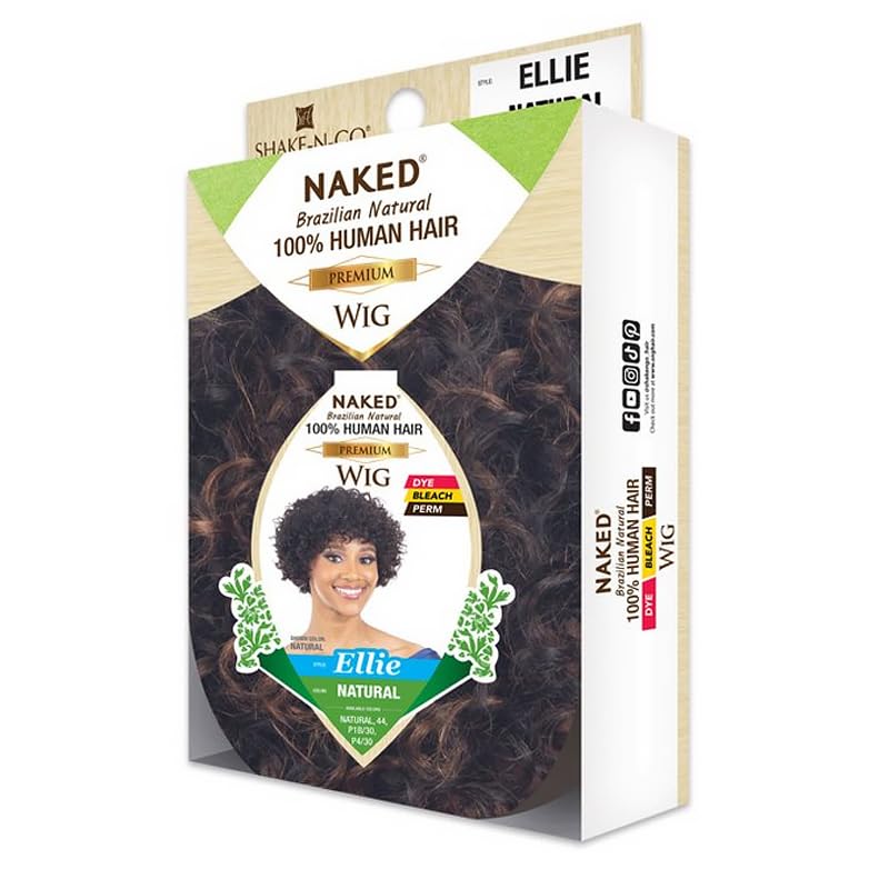 FREE TRESS Shake N Go Naked Brazilian Natural Human Hair Premium Wig - Ellie (P4/30)