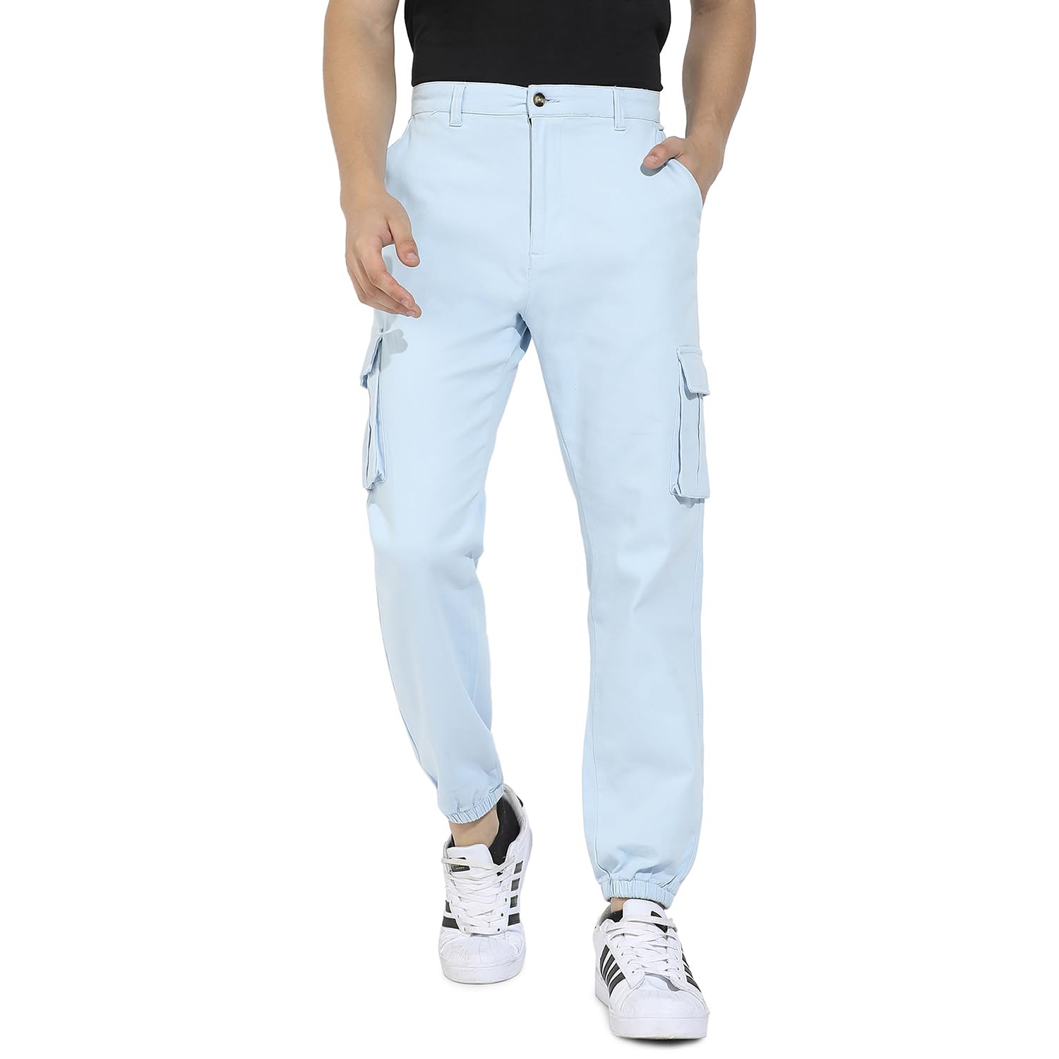 cahoot Men's Regular Fit Low Rise Cargo Pant-picture-21