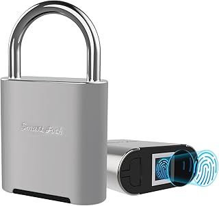 KENRONE Fingerprint Padlock, Biometric Smart Lock, IP66 Waterproof, Rechargeable Zinc Alloy Gym Lock for Athletes, Student Price In India
