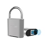 KENRONE Fingerprint Padlock, Biometric Smart Lock, Silver, Waterproof Locker Lock for Gym, School, Sports Ground