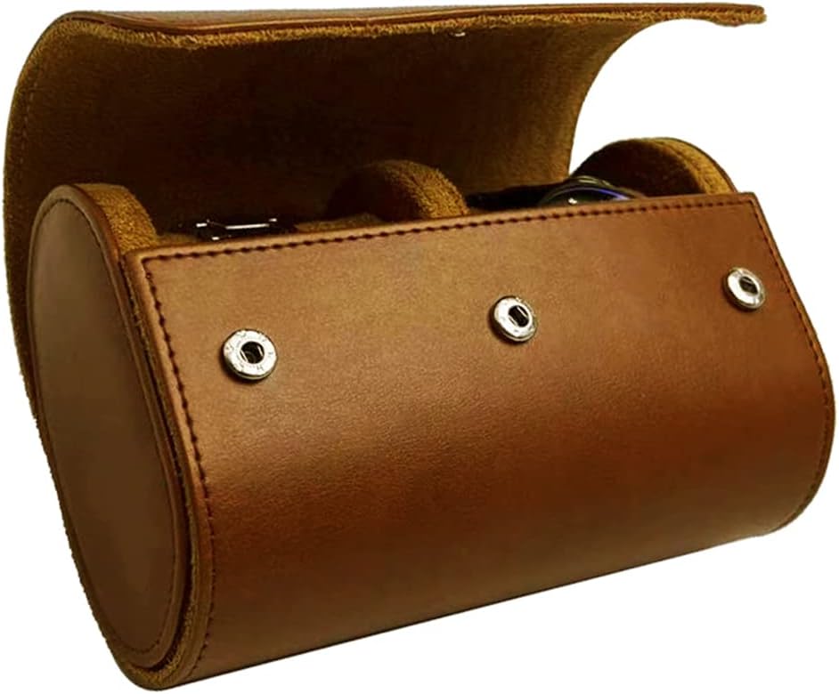 PoBoSall Watch Travel Case for Men Women 2 slot Leather