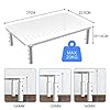 suptek Computer Monitor Stand Riser White, Metal for Laptop, Printer, Notebook and All Flat Screen TV Display with Vented Platform, 3 Height Adjustable Riser MST003W #3
