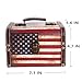 WaaHome Treasure Box 7.1'' American Flag Decorative Wood Jewelry Storage for Women Men Keepsakes With Lids Vintage Chest for Kids Girls Boys Home Decor