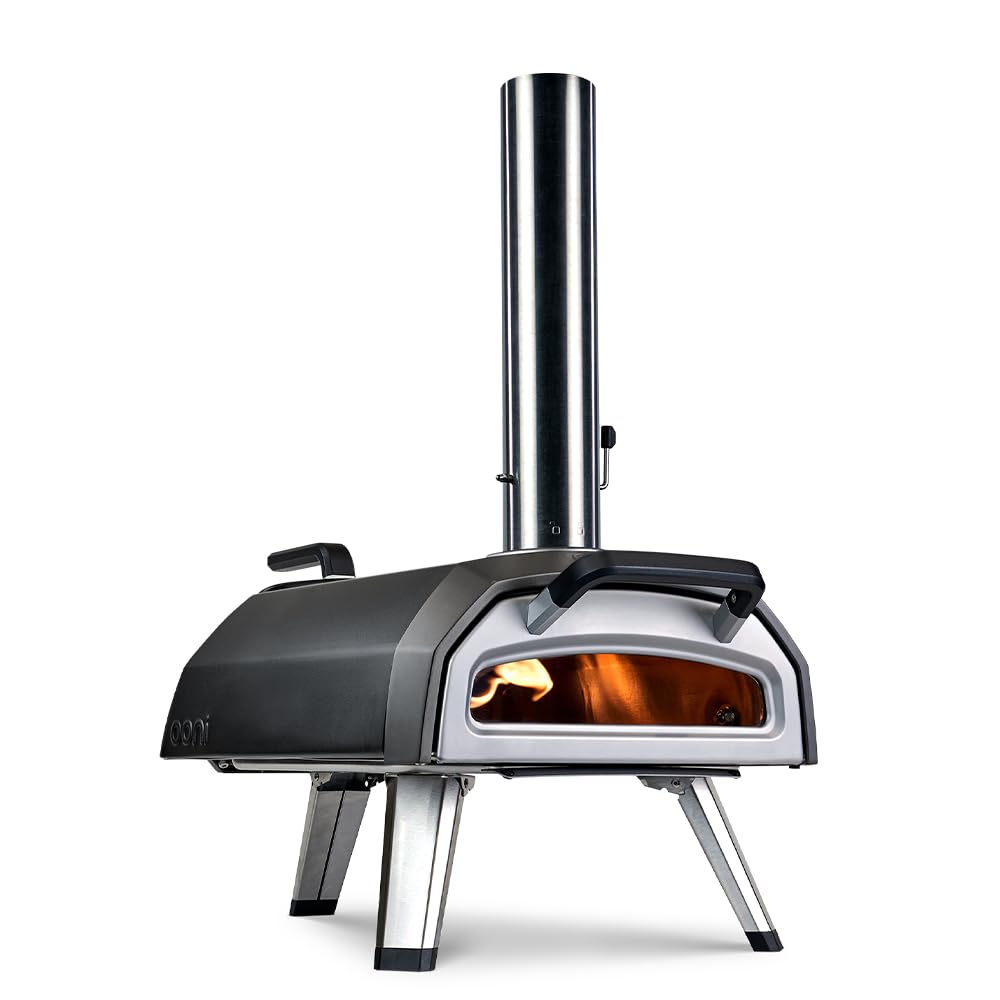Ooni Karu 12G Multi-Fuel Outdoor Pizza Oven - Wood and Gas Outdoor Pizza Oven with Pizza Stone & Intergrated Thermometer, Pizza Oven Outdoor, Dual Fuel 12 Inch Pizza Maker, Outdoor Cooking Grill
