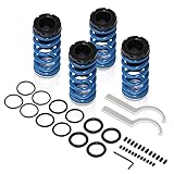 AJP Distributors Height Adjustable Suspension Lowering Springs Coilover Scaled Sleeves Kit Blue Compatible/Replacement For Jetta Golf GTI MK3 1993 1994 1995 1996 1997 1998 1999 93 94 95 96 97 98 99