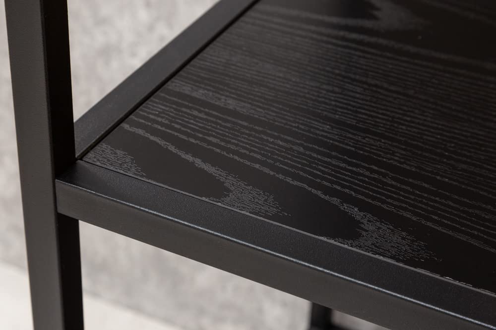 Bücherregal SLIM LINE 114cm - schwarz - Holzwerkstoff Metall Industrial