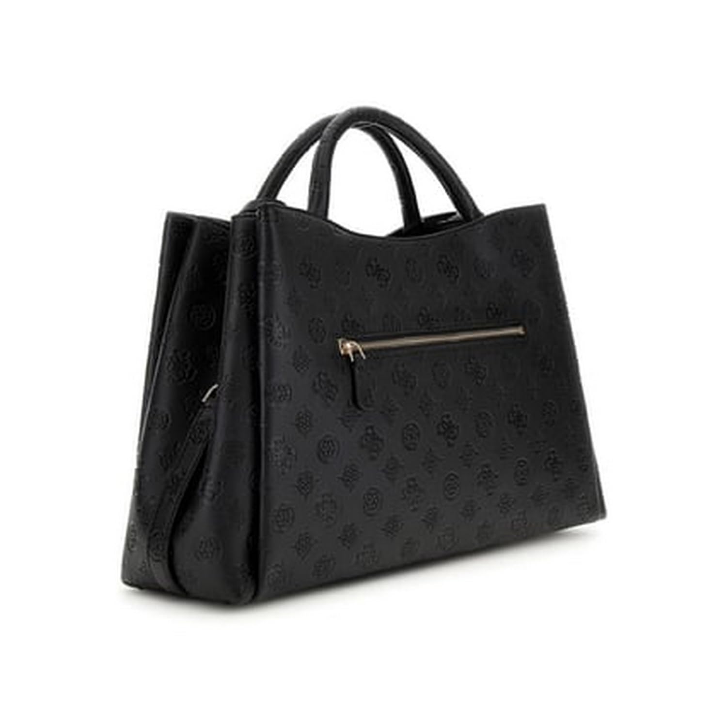 GUESS Phoebe Large Girlfriend Satchel Black Logo