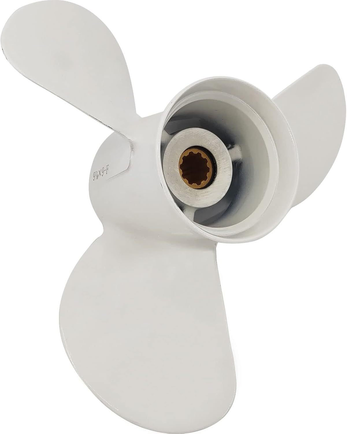 9 7/8×9-F Boat Propeller for Yamaha - for Yamaha Outboard Engines 20HP 25HP 30HP F25 Replace 664-45941-01-EL,10 Spline Tooth - Aluminum Outboard Propeller